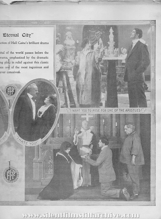 Program for THE ETERNAL CITY (1915) with Pauline Frederick