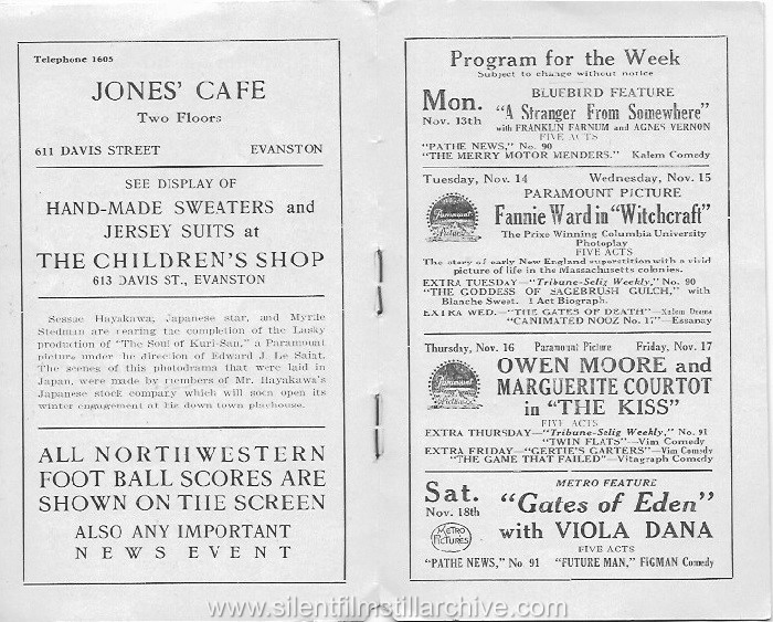 Evanston Hoyburn Theatre program