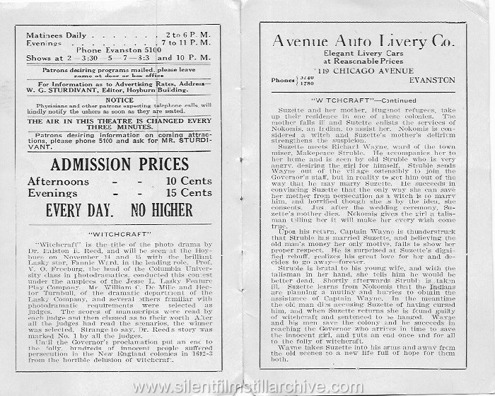 Evanston Hoyburn Theatre program