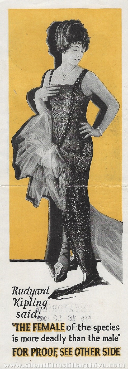 Advertising herald for THE FEMALE (1924) with Betty Compson