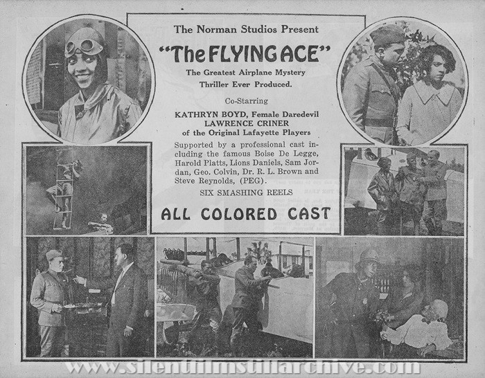 Herald for THE FLYING ACE (1926) with Laurence Criner and Kathryn Boyd