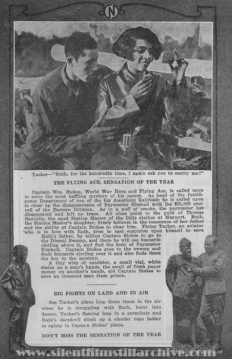 Herald for THE FLYING ACE (1926) with Laurence Criner and Kathryn Boyd