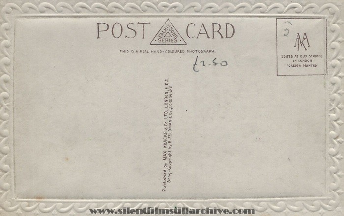 Talkie Song Series Postcard from Max Kracke & Co.