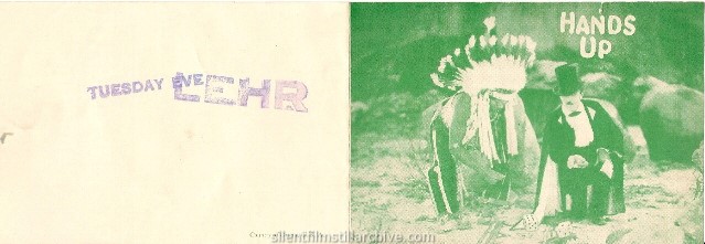 HANDS UP! advertising herald with Raymond Griffith