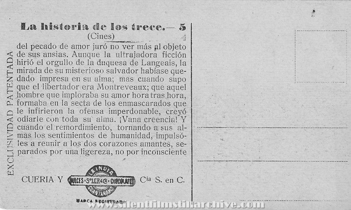 Postcard for LA STORIA DEI TREDICI (1917) 