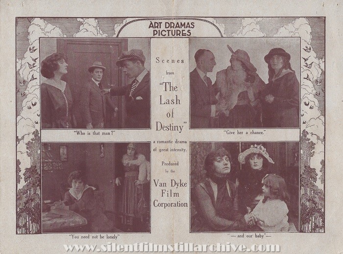 Advertising herald for THE LASH OF DESTINY (1916) with Gertrude McCoy and Duncan McRae