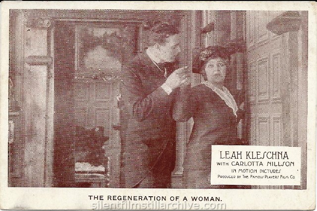 Postcard for LEAH KLESCHNA (1913) with Carlotta Nillson.