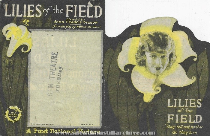 Herald for LILLIES OF THE FIELD (1924) with Corinne Griffith