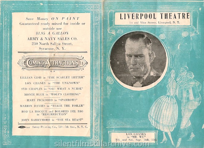 Liverpool, New York Theater program