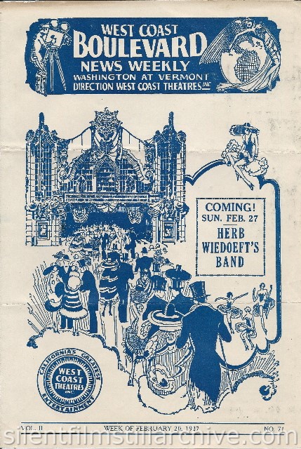 Los Angeles Boulevard Theatre program