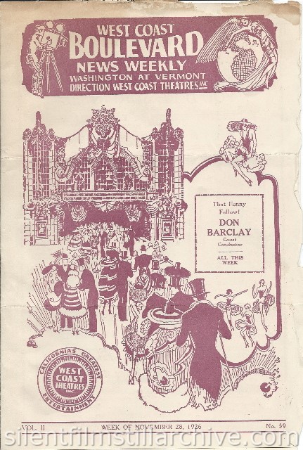 Los Angeles Boulevard Theatre program