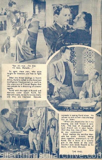 Program for THE MAN FROM MOROCCO (1945) with Anton Walbrook