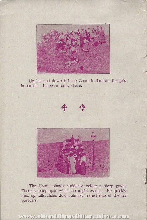 Sales flyer for MEET ME AT THE FOUNTAIN (1904) from Lubin