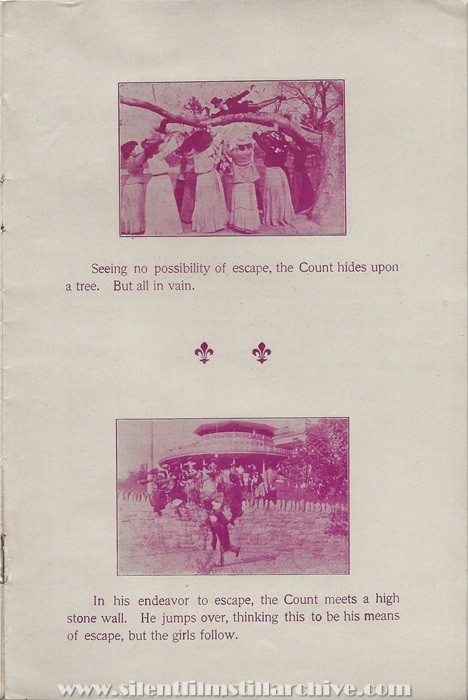 Sales flyer for MEET ME AT THE FOUNTAIN (1904) from Lubin