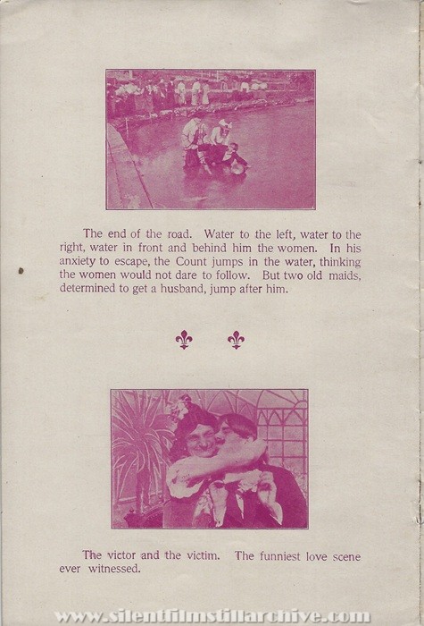 Sales flyer for MEET ME AT THE FOUNTAIN (1904) with Gilbert Saroni