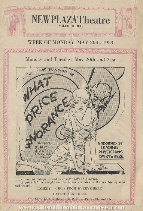 Milford, Delaware, New Plaza Theatre program for May 20, 1929