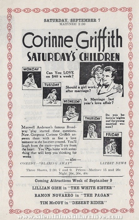 Milford, Delaware, New Plaza Theatre program for September 2, 1929