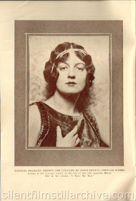 Doris Kenyon in the State Theatre program, Minneapolis, Minnesota, USA (Movieland Magazine)