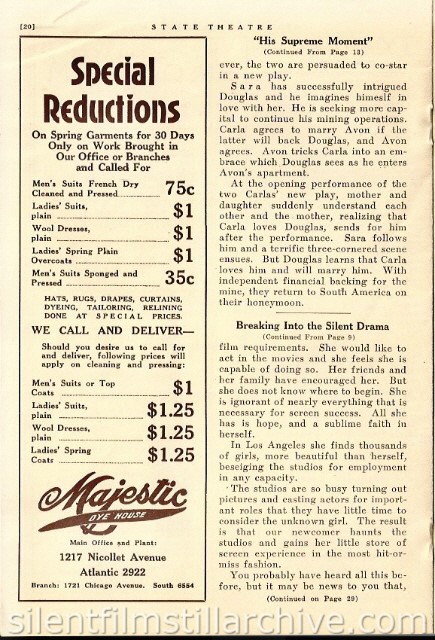 State Theatre program, Minneapolis, Minnesota, USA (Movieland Magazine)