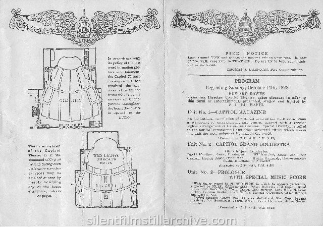 Capitol Theatre program