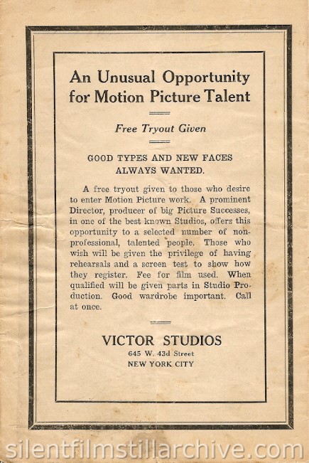 Hudson Theatre, New York City, New York program for February 26, 1917