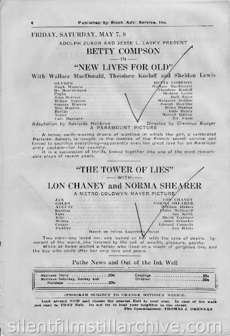 Keystone Theater Program