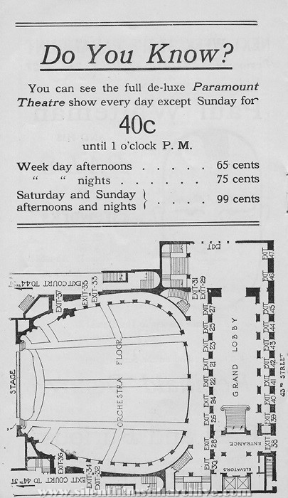 Theater program from the Paramount Theatre in New York City, New York for the week beginning June 25, 1927