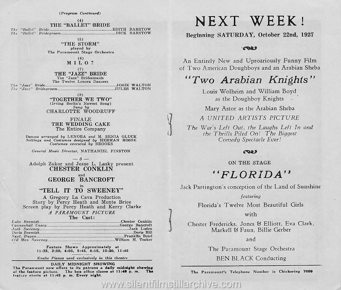 Paramount Theatre program