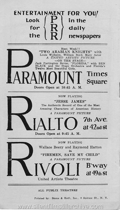 Paramount Theatre program