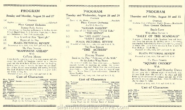New York City, New York Plaza Theatre program