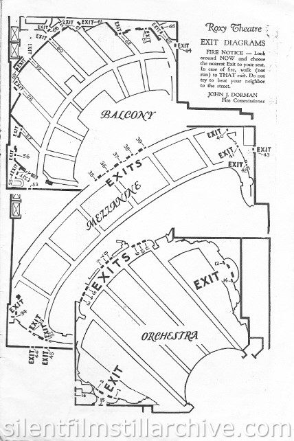 Roxy Theatre program