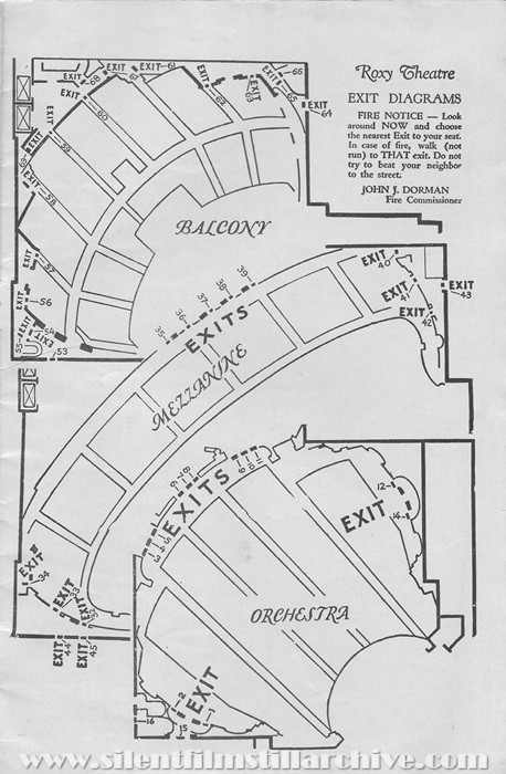 Roxy Theatre program for September 29, 1928