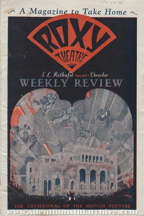 Roxy Theatre program for September 29, 1928