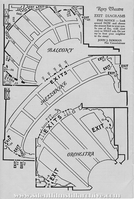 Roxy Theatre program