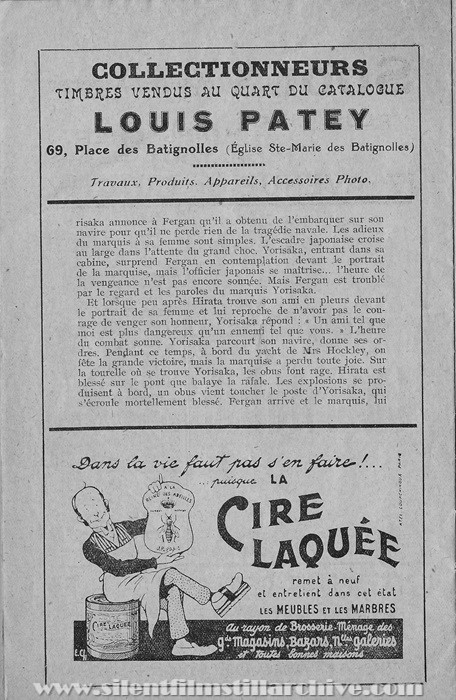 Gaumont Palace Theater, Paris, France program for December 7, 1923