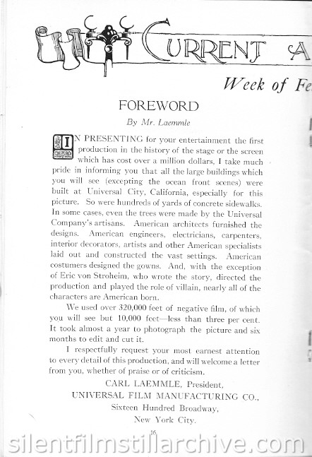 Aldine Theatre program, Philadelphia, Pennsylvania, USA