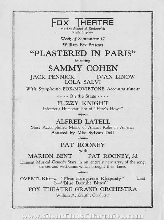Locust Theatre program, Philadelphia, Pennsylvania, USA