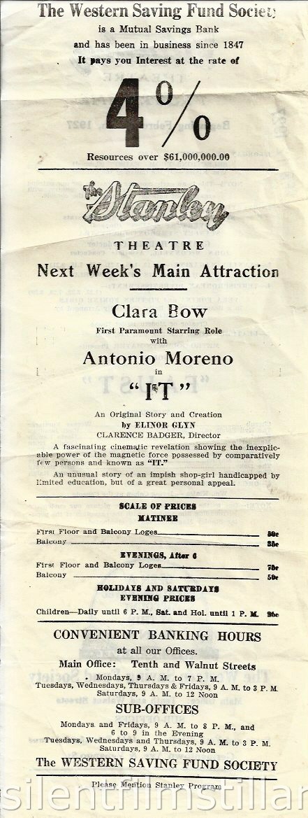 Stanley Theatre program, Philadelphia, Pennsylvania, USA