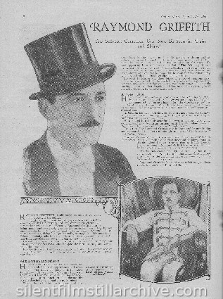 Raymond Griffith article from Picture Show magazine