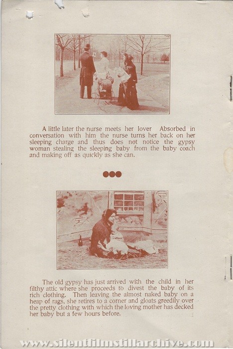 Sales flyer for RESCUED BY CARLO (1906) from Lubin