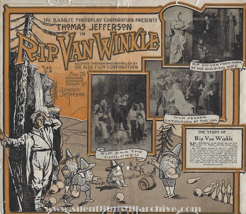 Herald for RIP VAN WINKLE (1914) with Thomas Jefferson