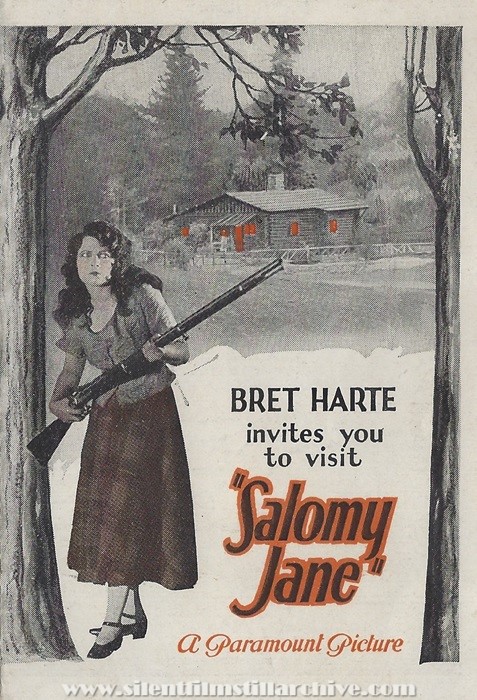 Herald for SALOMY JANE (1923) with Jacqueline Logan