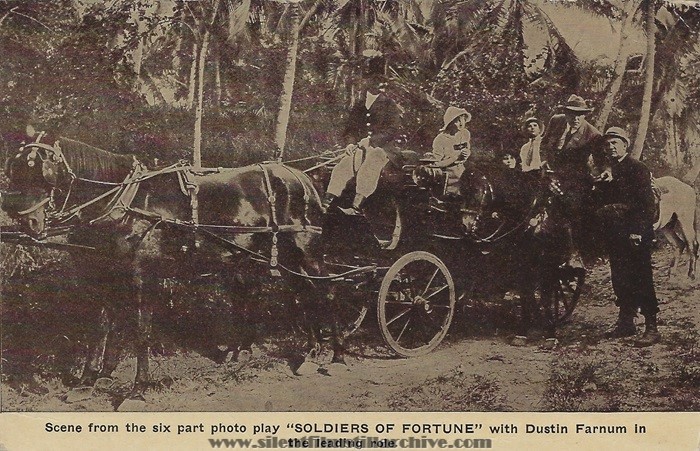 Postcard for SOLDIERS OF FORTUNE (1914) with Winifred Kingston and Duston Farnam