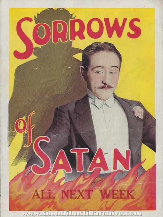 Herald for THE SORROWS OF SATAN (1926) with Adolphe Menjou