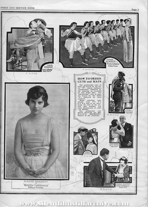 Pressbook for STRICTLY CONFIDENTIAL (1919) with Madge Kennedy