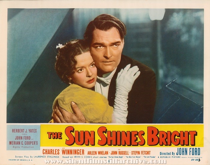 Lobby card for THE SUN SHINES BRIGHT (1953) with Arleen Whelan and John Russell