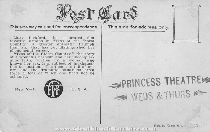 Postcard for TESS OF THE STORM COUNTRY (1914)