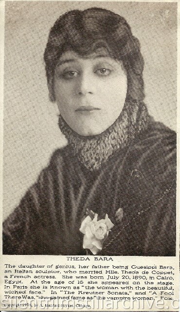 Theda Bara advertising card