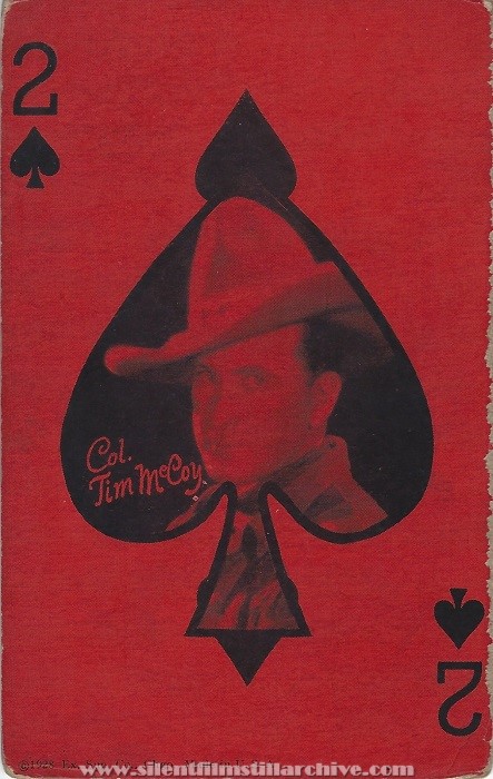 Two of Spades arcade card showing Colonel Tim McCoy
