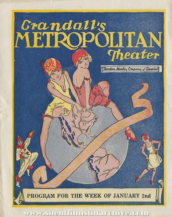 Washington, DC Crandall's Metropolitan Theatre program, January 2, 1927